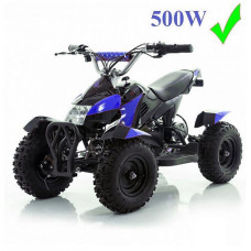 Квадроцикл HB-6 EATV: до 80кг, 30км/час 500W металлический, синий