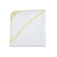 Махровое полотенце для купания с капюшоном Белый