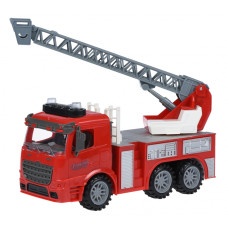 Машинка енерційна грузовик Пожежна машина з висувною драбиною зі світлом і звуком 98-616AUt