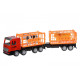 Машинка інерційна Same Toy Super Combination Вантажівка червона для перевезення тварин з причепом 98-91Ut-1