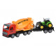 Машинка инерционная Same Toy Truck Бетоносмеситель красный с бульдозером 98-88Ut-1