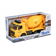Машинка инерционная Same Toy Truck Бетоносмеситель желтая со светом и звуком 98-612AUt-2