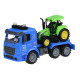 Машинка инерционная Same Toy Truck Тягач синий с трактором со светом и звуком 98-615AUt-2