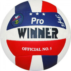 М'яч волейбол WINNER Pro (прес шкіра) біло-синьо-червоний