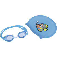 Набор для плавания Bestway 26026 (очки, шапочка) Blue