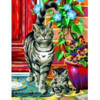 Набор для творчества Sequin Art PAINTING BY NUMBERS JUNIOR-PAIRS Коты SA0213