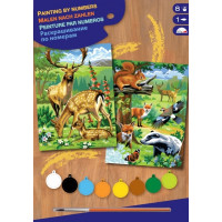 Набор для творчества Sequin Art PAINTING BY NUMBERS JUNIOR-PAIRS Лесные Звери SA0216