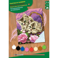 Набор для творчества Sequin Art PAINTING BY NUMBERS JUNIOR Цветочные котята SA1041