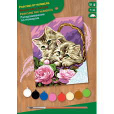 Набор для творчества Sequin Art PAINTING BY NUMBERS JUNIOR Цветочные котята SA1041