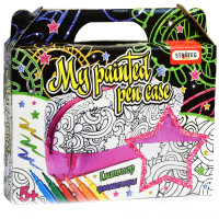 Набор для творчества Strateg Пенал My painted pen case Stars (2037)
