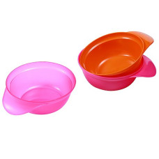 Набор глубоких тарелок BabyOno 3 шт. Розовый/Оранжевый (1056)
