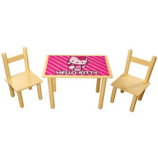 Набор стол и 2 стульчика Китти
