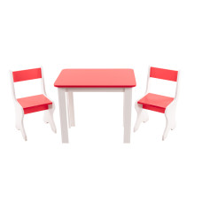 Набор Столик и 2 стула Салатовый, Синий, Красный ЛДСП