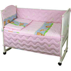 Набір в дитяче ліжко 60*120  (Рожевий) їжачок