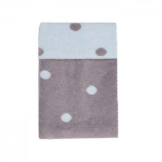 Одеяло-плед в кружочек Womar 100% хлопок 75х100 см Серо-голубой (38996)