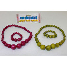 Ожерелье Украиночка (25 см) + браслет разноцветный