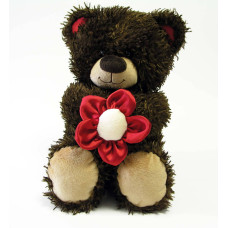 Плюшевий ведмедик Мишко Чіба з квіткою 30 cм