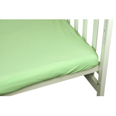 Простыня на резиновой ленте в детскую кровать 60 * 120 см Салатовая