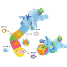 Розвиваюча активна іграшка Biba Toys Слоненя Еллі Блакитний (374MC blue)