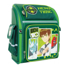 Рюкзак школьный "Бен-10" тёмно-зелёный твёрдая спина
