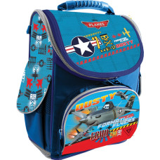 Рюкзак школьный ортопедический каркасный "Planes" со съемной пластиковой вставкой