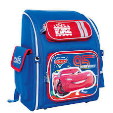 Рюкзак школьный ортопедический каркасный "Тачки"