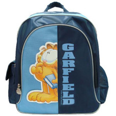 Рюкзак школьный синий "Гарфилд" твёрдая спина