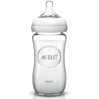 Стеклянная бутылочка для кормления Avent Natural 240мл SCF673/17