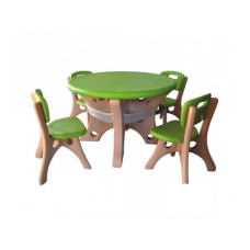 Столик со стульчиками Bambi B0301 Зелено-бежевый
