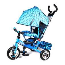 Триколісний велосипед Profi Trike М 5361-1 (надувні колеса) Блакитний