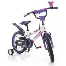 Велосипед Azimut Fiber 16" Біло-фіолетовий