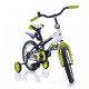 Велосипед Azimut Stitch Premium с ручкой 14" Зелено-черно-белый