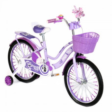 Велосипед двухколесный 20 TZ-016 фиолетовый с корзинкой и багажником