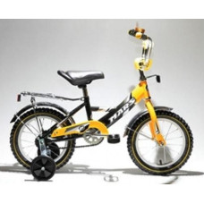 Велосипед Марс 16" ручной тормоз+эксцентрик (желтый/черный)