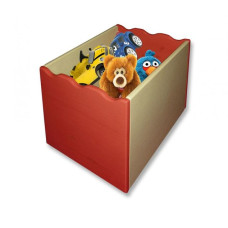 Ящик для игрушек бежевый на колесах