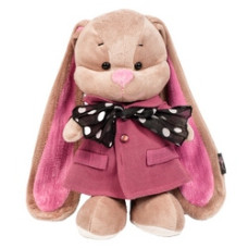 Зайка Лин в розовом пальто и шарфике, 25 см