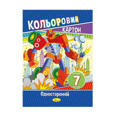 Набір кольорового картону А4 Ап-1101, 7 аркушів 230 г/м2 Вид 2