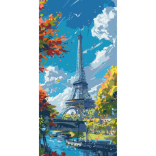 Картина по номерам "Eiffel Tower" 11571-AC 40х80 см