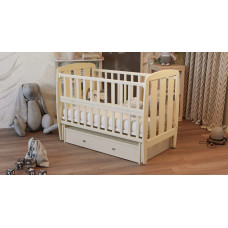 Ліжко Babyroom Кулька Sh-03 маятник, ящик, відкидний бік бук слонова кістка