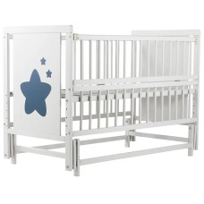 Ліжко Babyroom Зірочка Z-02 маятник, відкидний бік бук білий