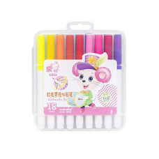 Фломастер - кисточка "Water color pen" 18 цветов 228-18 в пластиковом боксе Розовый