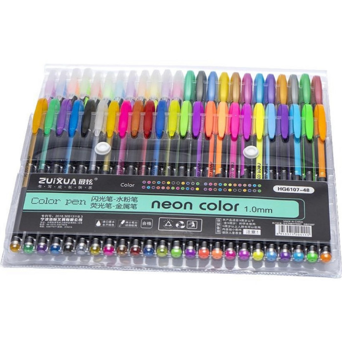 Набір гелевих ручок "Neon color" Hg6107-48, 48 кольорів