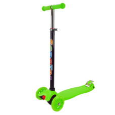 Самокат детский 3-х колесный Scooter Maxi Sc2401(Green) светящиеся колеса, зеленый