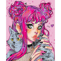 Картина по номерам "Кошачий взгляд" @ nila_art_art Bs53522 Brushme 40х50 см