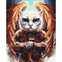 Картина по номерам "Котик Ангел" ©Марианна Пащук Brushme Bs53421 40х50 см