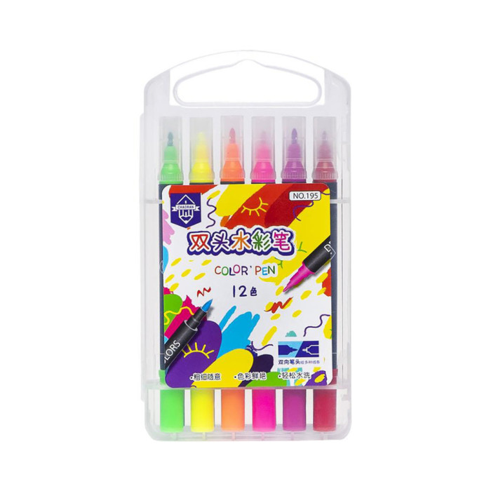 Детские Фломастеры "Двухсторонний" Color-It 195-12 12 цветов