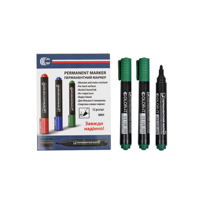 Маркер зелений Color-It 8004(Green) Diamont "C" в упаковці 12 шт