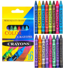 Воскові олівці 16 кольорів Crayons 2016A