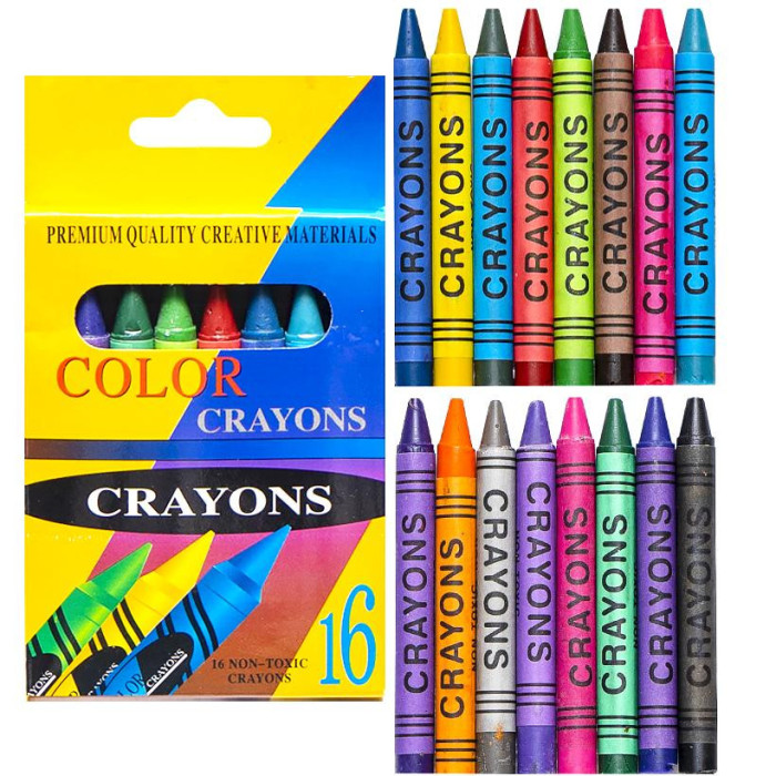 Восковые Карандаши 16 Цветов Crayons 2016A                                                          