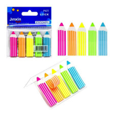 Закладка неоновая "Stick Notes Карандаш" Color-It Р01-2-Lв, 5 цветов